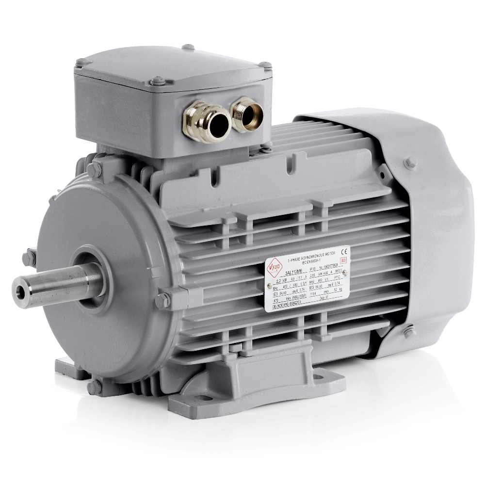 Elektromotor 1,1 kW 400V 1500 tpm (IE3-3AL-4-polig) Op voorraad Nederland